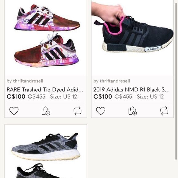 Adidas SHOES SIZE 12 MYSTERY BOX - 3 SHOES INCLUDED - Picture 2 of 2